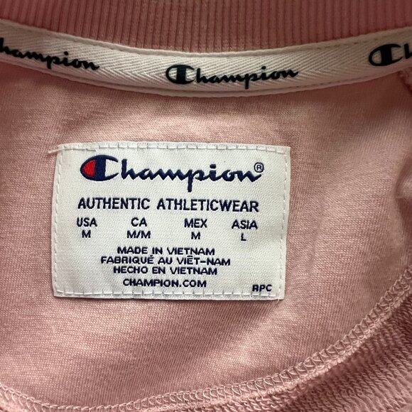 NWT Champion Women’s Campus French Terry Crew Sweatshirt Pink Size M - Picture 3 of 6